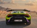 Light Green Lamborghini Huracan STO 2022 for rent in Abu Dhabi 5