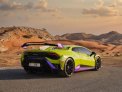 Light Green Lamborghini Huracan STO 2022 for rent in Abu Dhabi 2