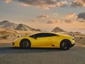 Yellow Lamborghini Huracan 2018 for rent in Abu Dhabi 2