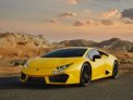 Yellow Lamborghini Huracan 2018 for rent in Abu Dhabi 4