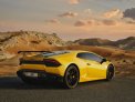 Yellow Lamborghini Huracan 2018 for rent in Abu Dhabi 7