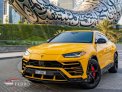 Yellow Lamborghini Urus 2019 for rent in Dubai 5