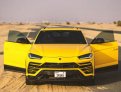 Yellow Lamborghini Urus 2019 for rent in Dubai 1