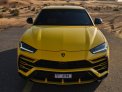 Yellow Lamborghini Urus 2020 for rent in Abu Dhabi 5
