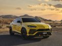 Yellow Lamborghini Urus 2020 for rent in Abu Dhabi 1