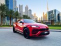 Red Lamborghini Urus 2020 for rent in Abu Dhabi 1