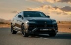 Black Lamborghini Urus 2021 for rent in Abu Dhabi 1
