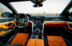 Black Lamborghini Urus 2021 for rent in Abu Dhabi 7