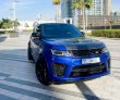Blue Land Rover Range Rover Sport SVR 2020 for rent in Dubai 3