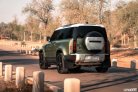 Green Land Rover Defender V6 2022 for rent in Dubai 5