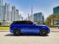 Blue Land Rover Range Rover Sport SVR 2019 for rent in Dubai 2