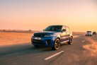 Blauw Landrover Range Rover Sport SVR 2021 for rent in Dubai 1