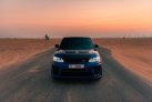 Blauw Landrover Range Rover Sport SVR 2021 for rent in Dubai 2