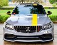 Gray Mercedes Benz AMG C63 2017 for rent in Dubai 6