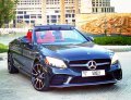 Black Mercedes Benz C300 Convertible 2020 for rent in Dubai 1
