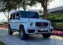 White Mercedes Benz AMG G63 2019 for rent in Dubai 3