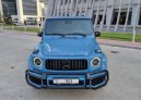 Blue Mercedes Benz AMG G63 2022 for rent in Dubai 5