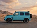 Turquoise Mercedes Benz Brabus AMG G63 2021 for rent in Dubai 7