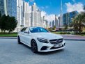 White Mercedes Benz C200 2021 for rent in Dubai 4