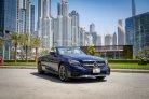 Blue Mercedes Benz C300 Convertible 2020 for rent in Dubai 1