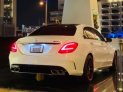 White Mercedes Benz C300 2021 for rent in Dubai 5
