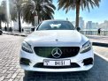 White Mercedes Benz C300 2019 for rent in Dubai 3