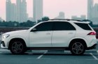 White Mercedes Benz GLE 350 2020 for rent in Abu Dhabi 7