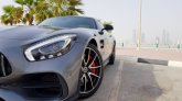 gris Mercedes Benz AMG GTS 2018 for rent in Dubai 5