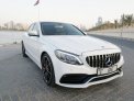 White Mercedes Benz C300 2019 for rent in Dubai 1