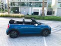 Blue Mini Cooper Convertible 2022 for rent in Dubai 2