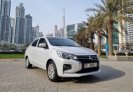 Silver Mitsubishi Attrage 2021 for rent in Dubai 1
