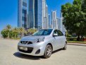 Silver Nissan Micra 2020 for rent in Abu Dhabi 1