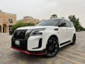 White Nissan Patrol Nismo 2021 for rent in Dubai 1