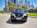 Blue Nissan Patrol Titanium 2021 for rent in Abu Dhabi 2