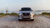Silver Nissan Patrol Platinum 2021 for rent in Ras Al Khaimah 1