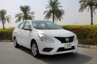 White Nissan Sunny 2018 for rent in Dubai 1