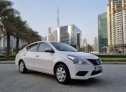 White Nissan Sunny 2022 for rent in Sharjah 1