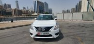 White Nissan Sunny 2022 for rent in Abu Dhabi 3
