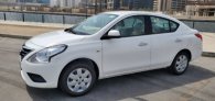 White Nissan Sunny 2022 for rent in Abu Dhabi 1