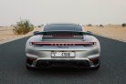 Silver Porsche 911 Turbo S 2020 for rent in Dubai 4