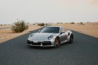 Silver Porsche 911 Turbo S 2020 for rent in Dubai 1
