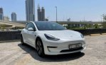 blanc Tesla Modèle 3 Standard Plus 2022 for rent in Dubaï 1