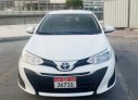 White Toyota Yaris Sedan 2019 for rent in Dubai 2