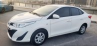 White Toyota Yaris Sedan 2019 for rent in Dubai 5