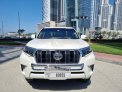 White Toyota Prado 2022 for rent in Abu Dhabi 2