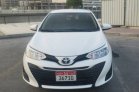 White Toyota Yaris Sedan 2019 for rent in Abu Dhabi 3