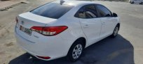 White Toyota Yaris Sedan 2021 for rent in Abu Dhabi 4