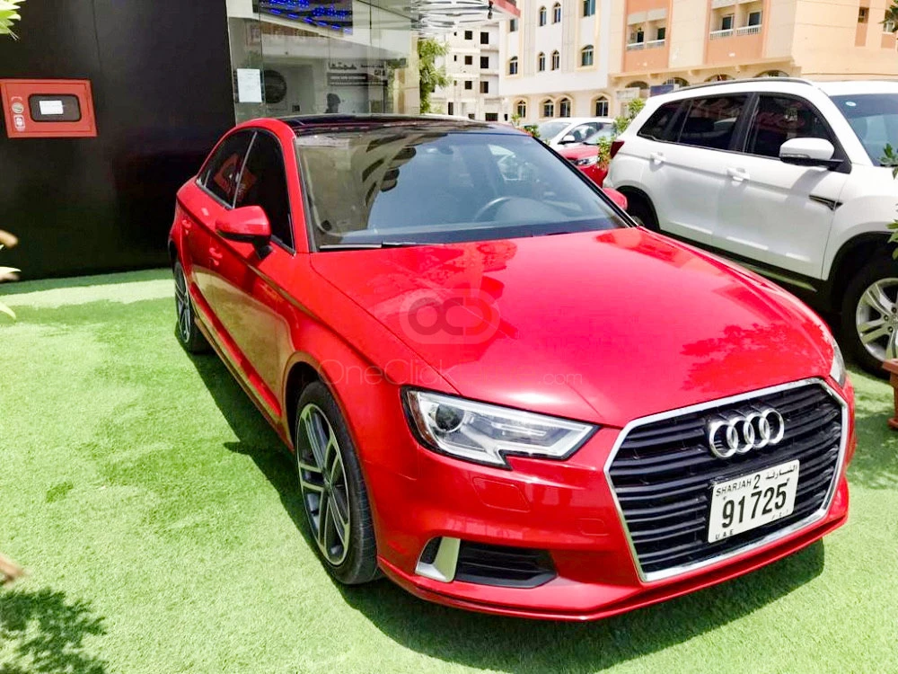Red Audi A3 2017 for rent in Dubai 1