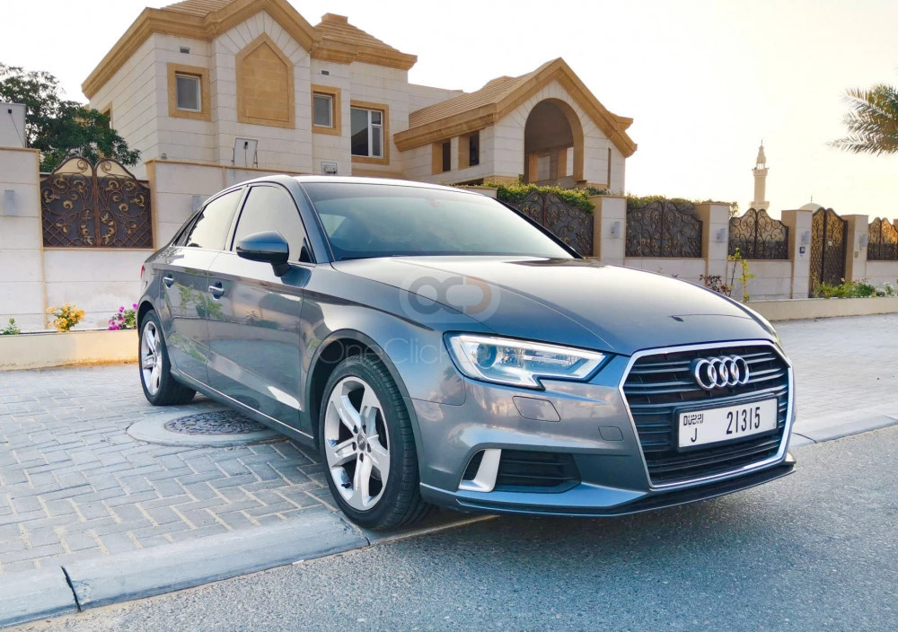 Gris oscuro Audi A3 2017 for rent in Dubai 1
