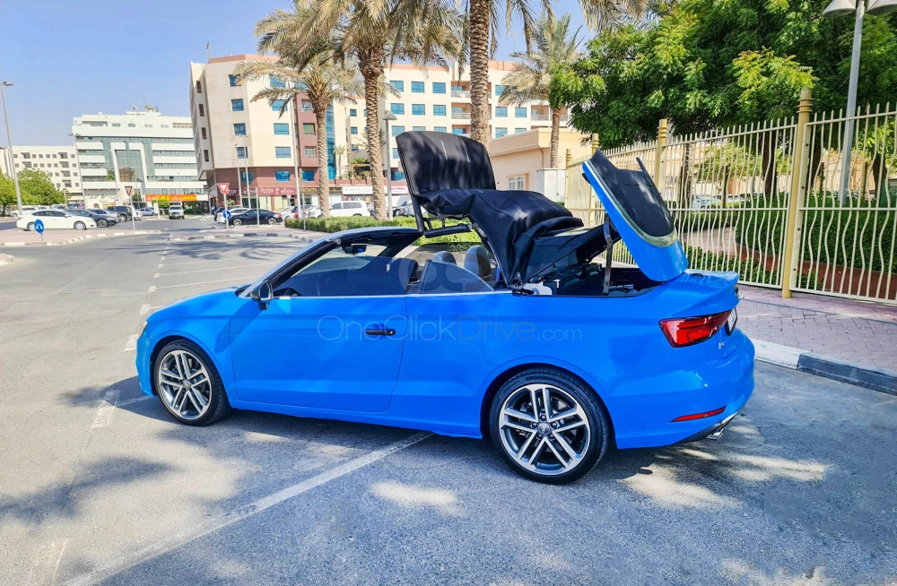 Blue Audi A3 Convertible 2020 for rent in Dubai 8